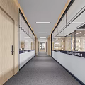 Modern Public Office Space Interior With Open Layout Glass Partitions Work Desks And Office Chairs