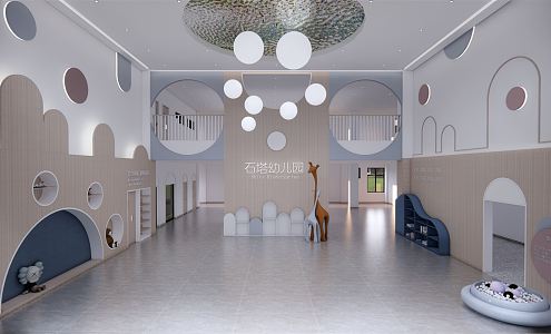 Modern Kindergarten Hall Kindergarten Foyer 3d model