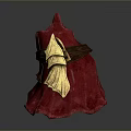 Red Decorative Vest With Gold Accent Details For Stylish Daily Wear