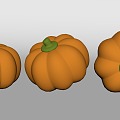 Cartoon vegetable pumpkin 3d model