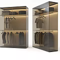 Modern Glass Door Wardrobe With Hanging And Folded Clothes Shelves