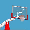 Red Basketball Hoop Sports Equipment With Backboard Rim And Stable Base