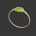 Rose Gold Ring With Heart Shaped Red Gemstone And Small Red Stones