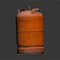 Orange LPG Gas Cylinder With Handles Portable Design For Household Use