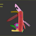 Essential Red Swiss Army Knife For Multifunctional Food Preparation And Cooking Tasks