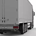 Heavy Duty Cargo Truck With Modern Cab Design And Enclosed Trailer