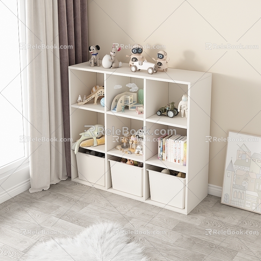 Toy Cabinet Bookcase 3d model