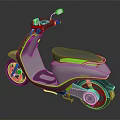 Modern Electric Scooter With Gray Green Sleek Body Digital Display And Comfortable Seat