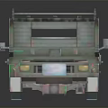 Green Off Road Vehicle Model With Camouflage Design And Roof Rack