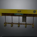 Yellow Bus Shelter Structure With Murali Sign MAIN ST PARKING Road Signs And Support Poles