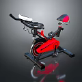 STARTRAC Red And Black Stationary Bike With Ergonomic Design For Home Fitness Use