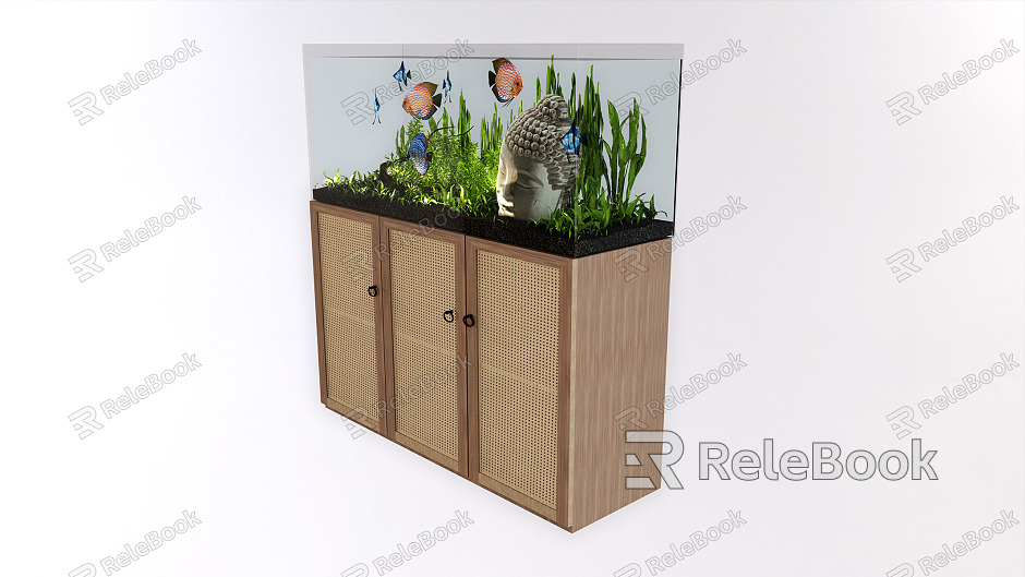 New Chinese Fish Tank Fish Tank Decorative Cabinet model