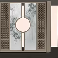 Entrance Screen Partition Middle Ancient Style Entrance 3d model