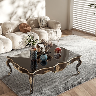 European style coffee table 3d model