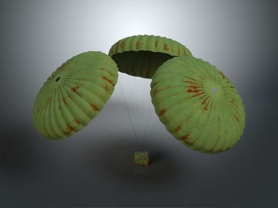 Airdrop Package Airdrop Parachute Package Airdrop Supplies Parachute Package Parachute Package 3d model