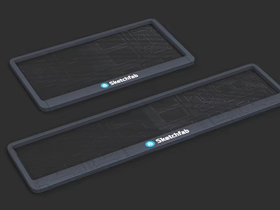 Shackle Brand Long Rectangular Black Electronic Devices With Logo Design 3d model