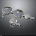 Modern Scientific Laboratory Equipment With Round Petri Dishes Square Containers And Attached Cables
