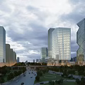 SU model of high-rise office building 3d model
