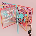 Bauhaus 2018 Design Style Photo Spot With Vibrant Flower Decorations