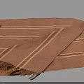 Brown Striped Fringed Scarf with Soft Fabric for Fashionable Winter Style