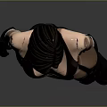 3D Rendered Female Game and Movie Character Wearing Tank Top Arm Guards and Long Boots
