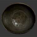 Handmade Decorative Bowl as Functional Household Item Featuring White Geometric Patterns and Brown Black Hues
