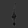 Futuristic Mechanical Creature Character With Red Eyes Orange Lights And Industrial Design