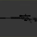 Modern Sniper Rifle with Telescopic Sight Suppressor and Tactical Rail System Design