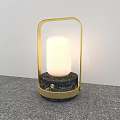 Modern Table Lamp With Metal Handle Minimalist Design Warm Light And Marble Base