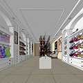 Elegant Lingerie Store Interior With Colorful Garments Display Shelves And Posters