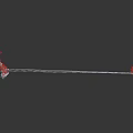 Video Game Film Character Female Pink White Outfit Weapons Three Angles