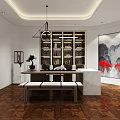Elegant Jewelry Store Interior With Round Glass Display Counter Shelves And Displayed Jewelry