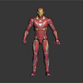 Detailed Shiny Iron Man Figure With Red And Gold Armor In 3D Render