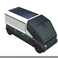 Modern Solar Powered Electric Truck Design With White Exterior And Solar Panels