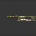 Detailed Modern Terrain Model With Ancient Ruins Stones And Lush Green Vegetation