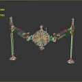 Mechanical Combat Weapon With Four Legged Frame And Spherical Core Structure Design 3d model