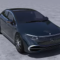 Dark Green Mercedes Benz Luxury Sedan With Sleek Exterior Design
