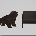Modern Single Sofa With Wooden Frame And Brown Upholstery Stylish Design