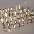 Outdoor Lights Various Styles Modern Designs And Decorative Features Collection 3d model