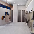 Clothing Storefront with Modern Glass Facade Stylish Mannequins Displaying Fashion Apparel