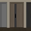 Modern Security Doors With Three Colors Vertical Stripes And Electronic Locks 3d model