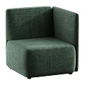 Comfortable Plush Cream Single Sofa With Modern Curved Armrest Design