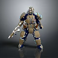 Mech Warrior Mech Soldier Machine Battlearm Mechanical Battlearm Machine Fighter Robot 3d model