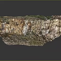 Garden Landscape With Natural Rocks Green Moss And Various Colored Soil Layers