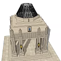 Jianou Pavilion Bell Tower Chimes 3d model