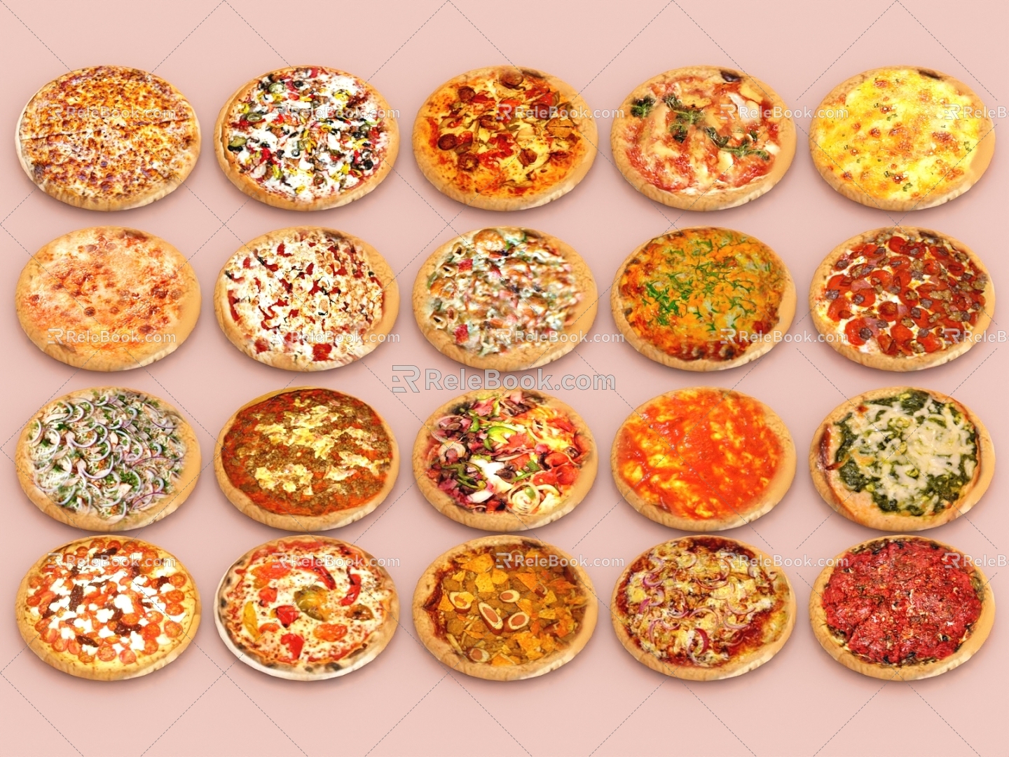 Pizza Pizza Pizza Food Western Bread 3d model