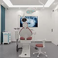 Modern Dental Clinic Reception Area With Front Desk Comfortable Seating And Soft Lighting