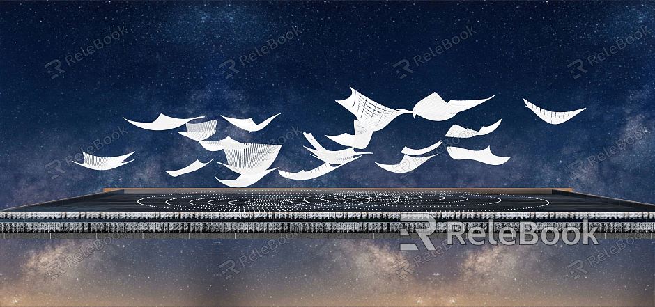 Modern city sculpture abstract paper sculpture sketch creative art sculpture landscape model