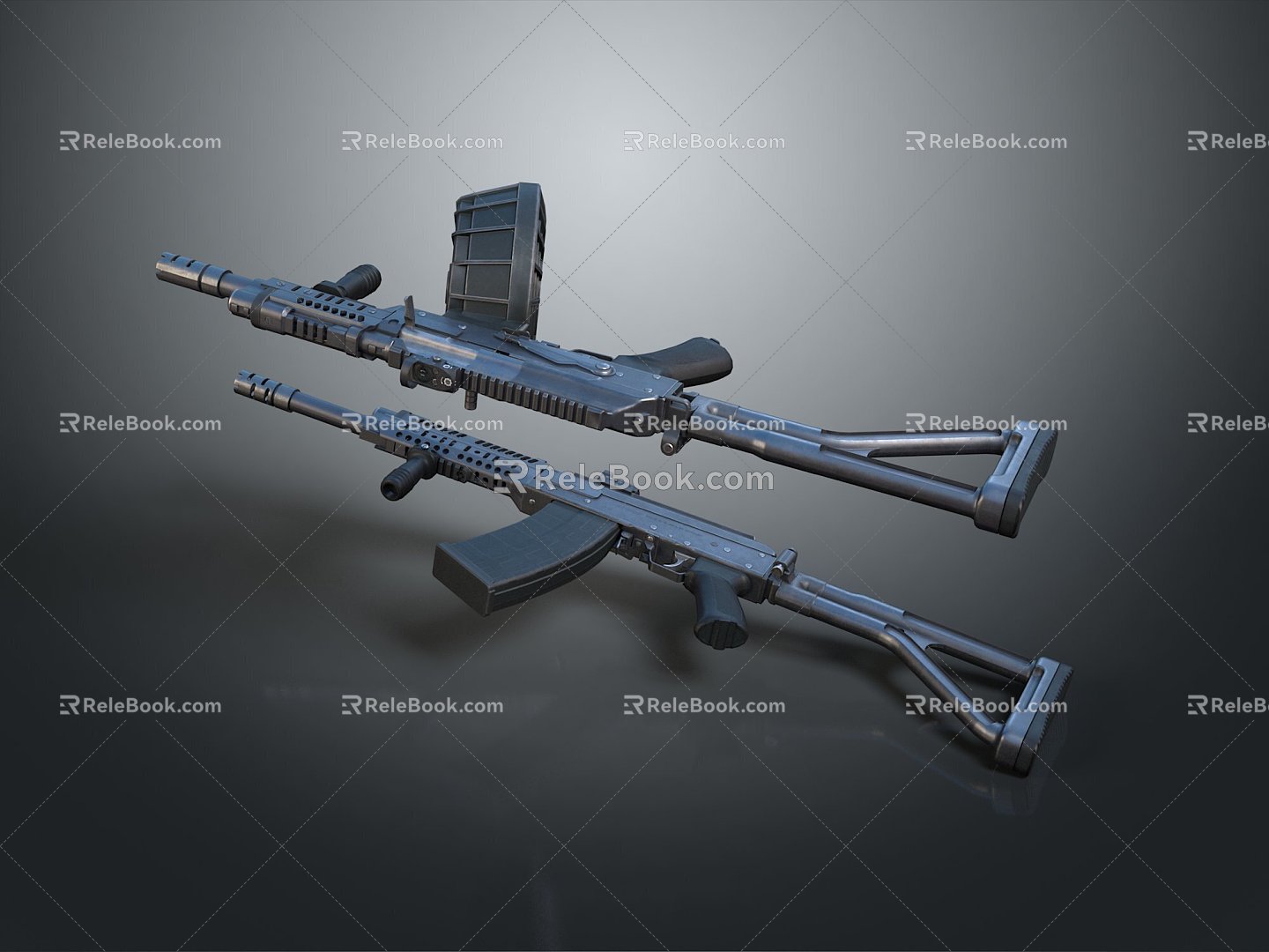 rifle semi-automatic rifle combat rifle battle rifle carbine war rifle attack rifle 3d model