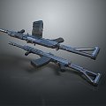 rifle semi-automatic rifle combat rifle battle rifle carbine war rifle attack rifle 3d model